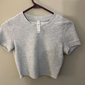 ALO Yoga Light Gray Women's Crop Top